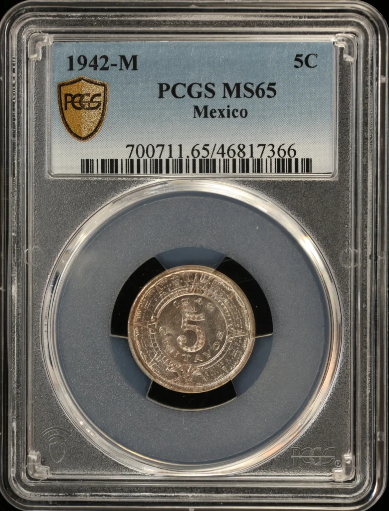 Modern Silver & Minors 5 Centavo 1942 M PCGS MS65 0132368