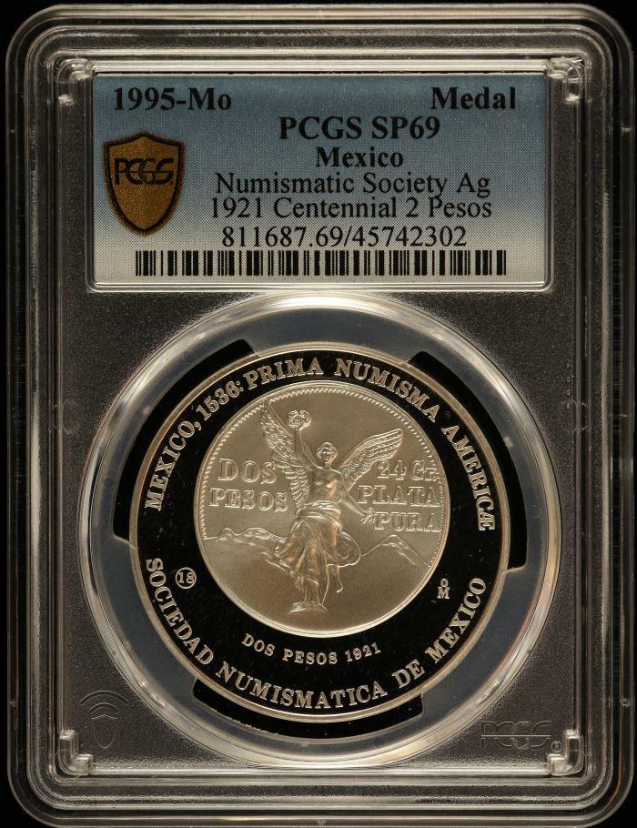 Medals & Tokens Numismatic Society of Mexico Medal 1995 Mo PCGS SP69 0131801Medals & Tokens Numismatic Society of Mexico Medal 1995 Mo PCGS SP69 0131801