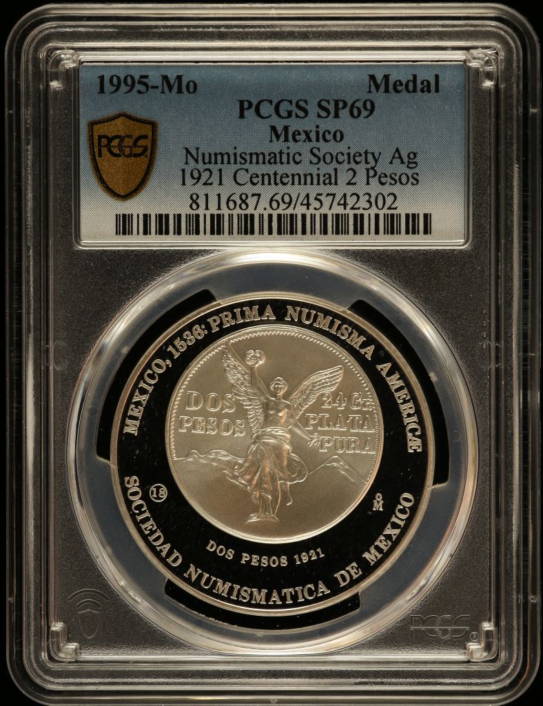 Medals & Tokens Numismatic Society of Mexico Medal 1995 Mo PCGS SP69 0131801