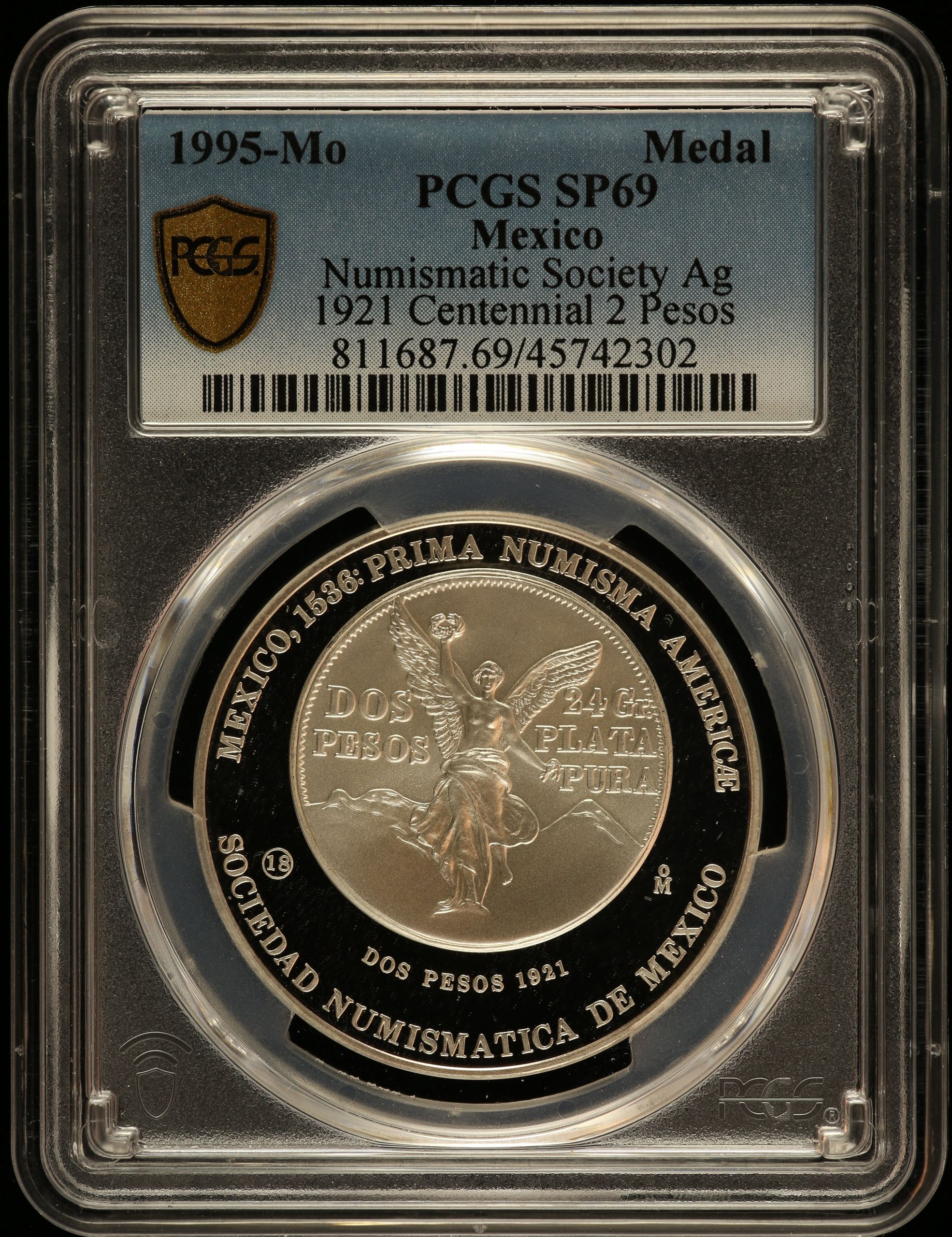 Medals & Tokens Numismatic Society of Mexico Medal 1995 Mo PCGS SP69 0131801
