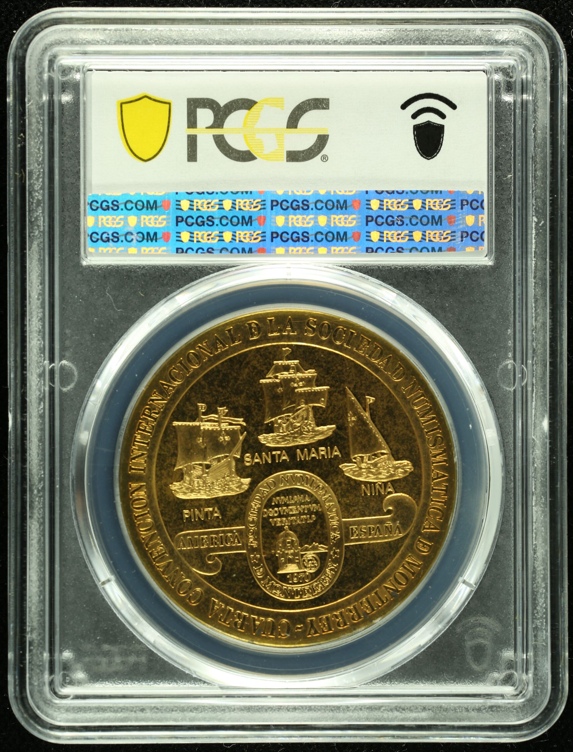 Medals & Tokens Mexican Coins Medals & Tokens Numismatic Society of Monterrey Brass Medal 1992 Mo PCGS PR66DCAM 0131930 Medals & Tokens Numismatic Society of Monterrey Brass Medal 1992 Mo PCGS PR66DCAM 0131930Medals & Tokens Numismatic Society of Monterrey Brass Medal 1992 Mo PCGS PR66DCAM 0131930 - Image 2