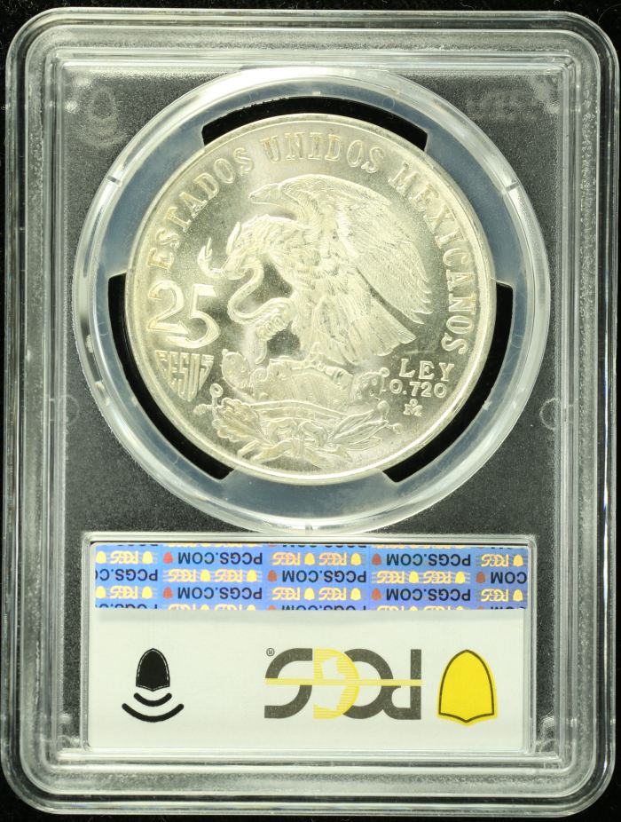 Modern Silver & Minors 25 Peso 1968 Mo PCGS MS65 0132137Modern Silver & Minors 25 Peso 1968 Mo PCGS MS65 0132137 - Image 2