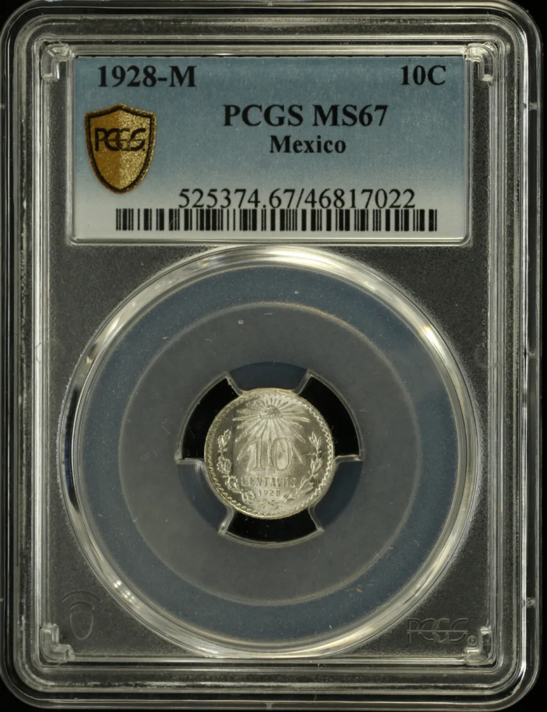 10 Centavo Mexican Coins Modern Silver & Minors Modern Silver & Minors 10 Centavo 1928 M PCGS MS67 0131342 Modern Silver & Minors 10 Centavo 1928 M PCGS MS67 0131342