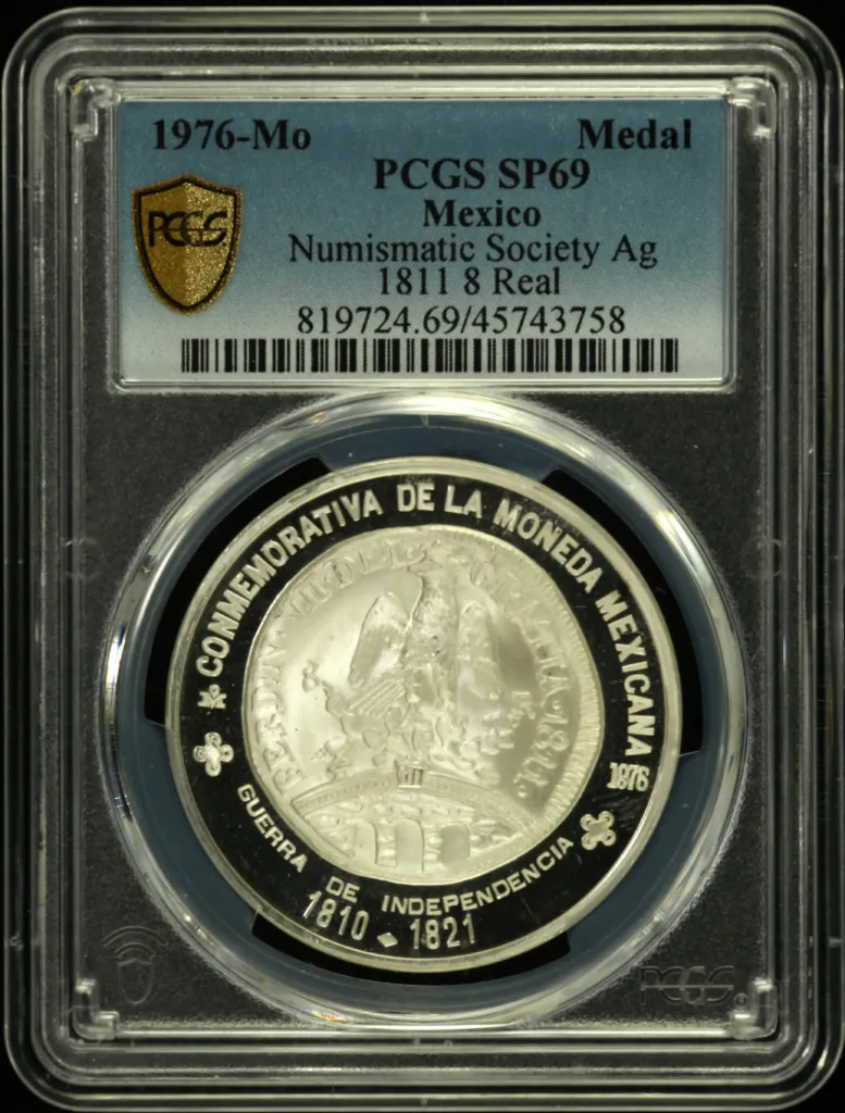 Medals & Tokens Numismatic Society of Mexico Medal 1976 Mo PCGS SP69 0131648