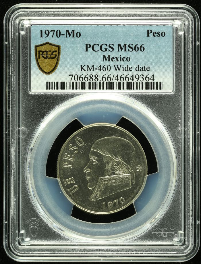 Modern Silver & Minors Peso 1970 Mo PCGS MS66 0132701