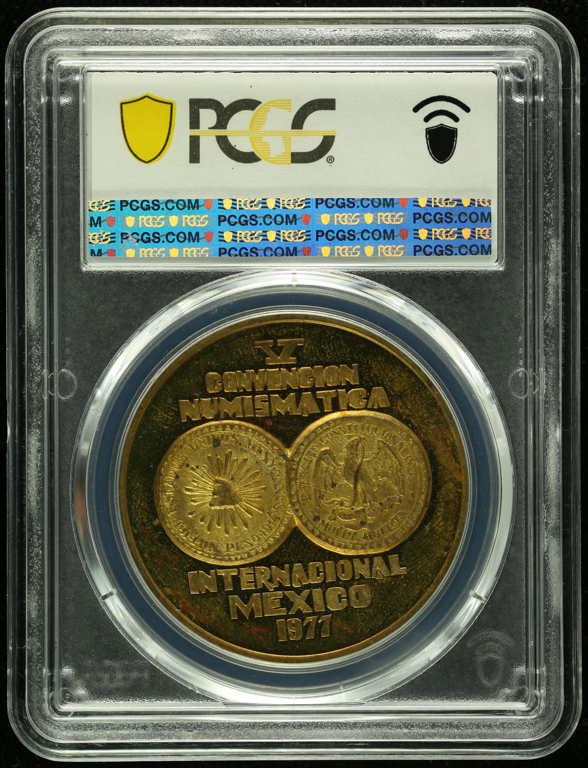 Medals & Tokens Mexican Coins Medals & Tokens International Numismatic Convention Medal 1977 Mo PCGS SP63 0131640 Medals & Tokens International Numismatic Convention Medal 1977 Mo PCGS SP63 0131640Medals & Tokens International Numismatic Convention Medal 1977 Mo PCGS SP63 0131640 - Image 2