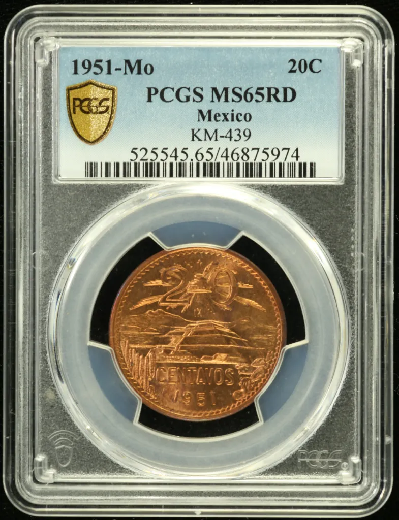 Modern Silver & Minors 20 Centavo 1951 Mo PCGS MS65RD 0132571