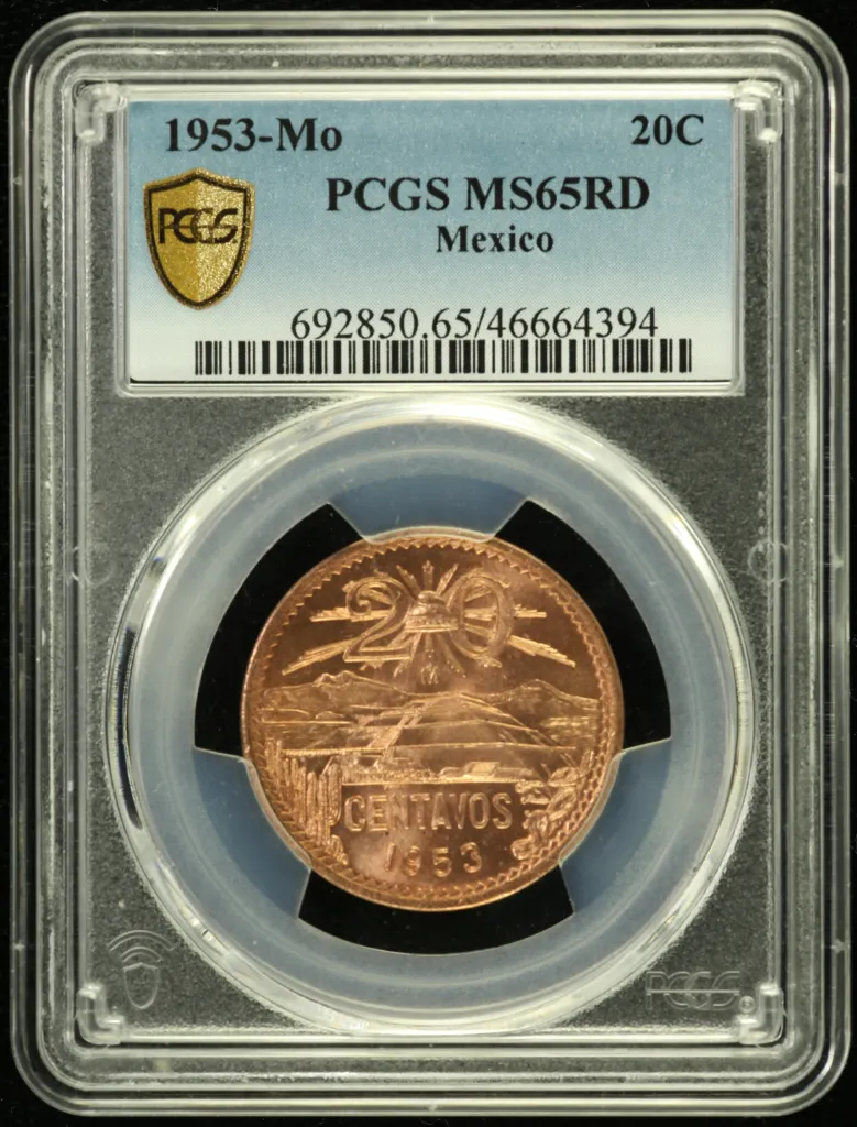 Modern Silver & Minors 20 Centavo 1953 Mo PCGS MS65RD 0132621