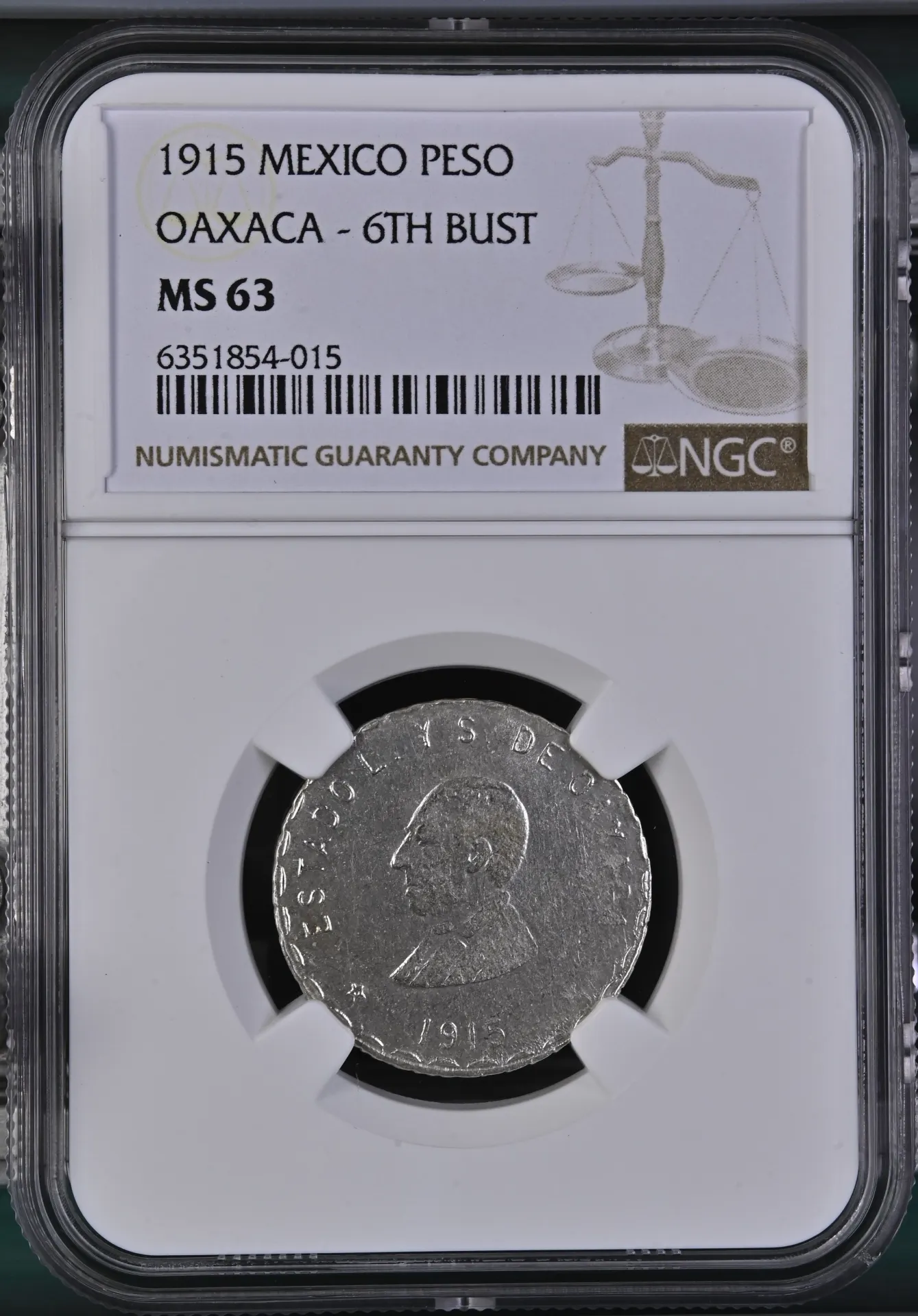 Mexican Coins Revolution Revolution Peso 1915 Oaxaca NGC MS63 0133778 Revolution Peso 1915 Oaxaca NGC MS63 0133778