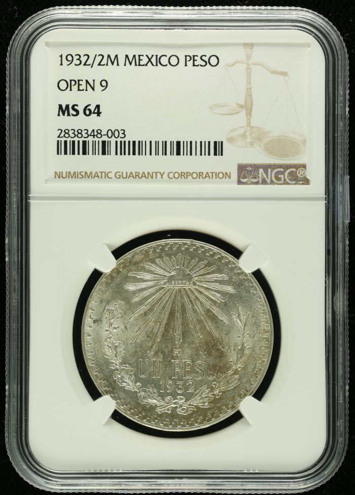 Modern Silver & Minors Peso 1932/2 M NGC MS64 0133842Modern Silver & Minors Peso 1932/2 M NGC MS64 0133842