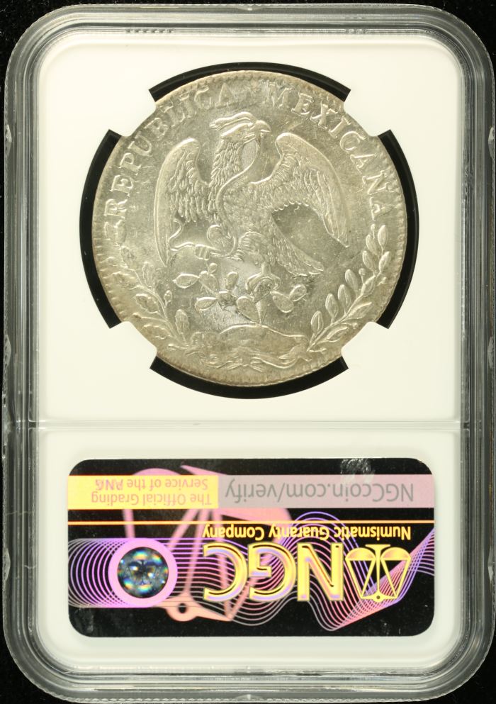 Guanajuato 8 Reales 1879 Go SM NGC MS61 0133119Guanajuato 8 Reales 1879 Go SM NGC MS61 0133119 - Image 2