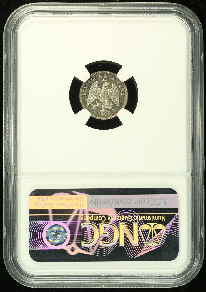 Republic Silver & Minors 5 Centavo 1890 Mo M NGC MS63 0133407Republic Silver & Minors 5 Centavo 1890 Mo M NGC MS63 0133407 - Image 2