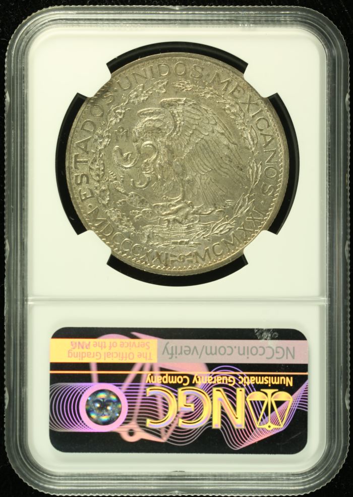 Modern Silver & Minors 2 Peso 1921 Mo NGC AU58 0133550Modern Silver & Minors 2 Peso 1921 Mo NGC AU58 0133550 - Image 2