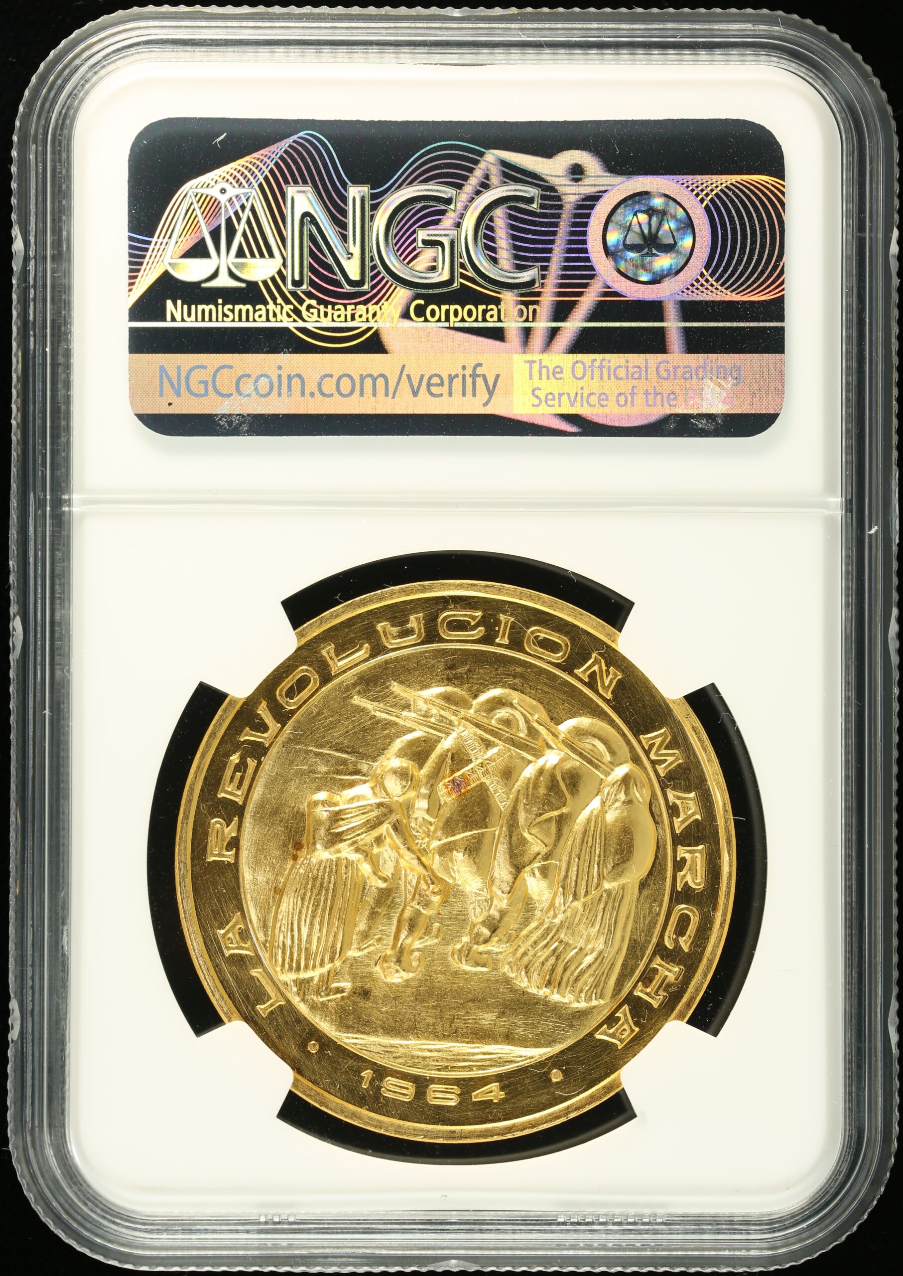 Medals & Tokens Battle of Zacatecas Gold Medal 1964 Mo NGC MS64