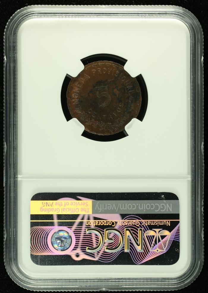 Oaxaca 5 Centavo 1915 Oaxaca NGC AU58BN 0133694Oaxaca 5 Centavo 1915 Oaxaca NGC AU58BN 0133694 - Image 2