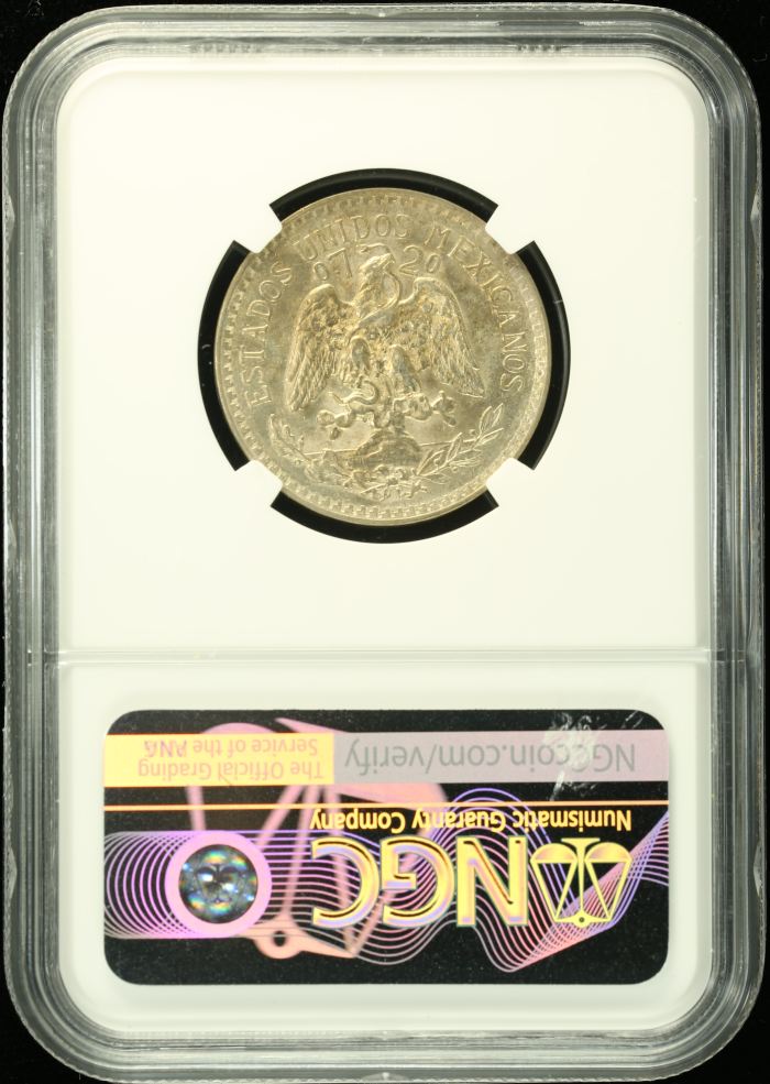 Modern Silver & Minors 50 Centavo 1921 M NGC MS62 0133937Modern Silver & Minors 50 Centavo 1921 M NGC MS62 0133937 - Image 2