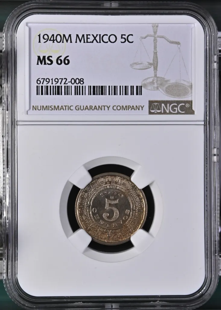 Modern Silver & Minors 5 Centavo 1940 M NGC MS66 0134068