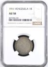 Venezuela Bolivar 1911 NGC AU58 0134771