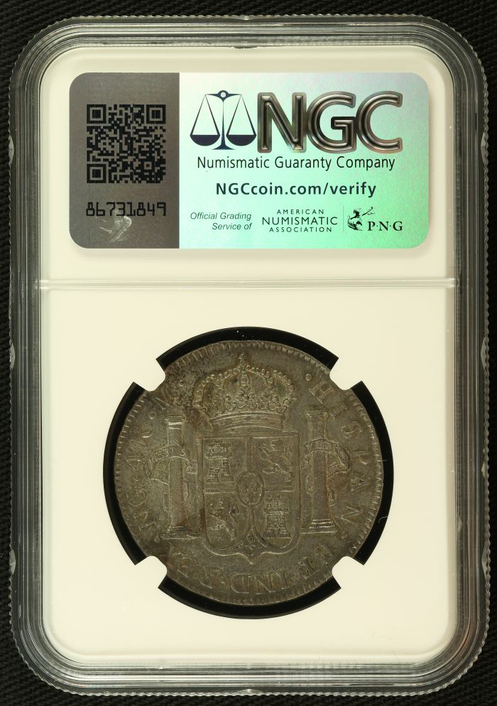 Guatemala 4 Reales 1793 Ng M NGC AU50 0134973Guatemala 4 Reales 1793 Ng M NGC AU50 0134973 - Image 2