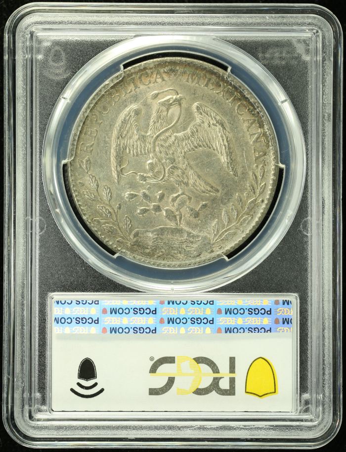 Zacatecas 8 Reales 1897 Zs FZ PCGS AU58 0134808Zacatecas 8 Reales 1897 Zs FZ PCGS AU58 0134808 - Image 2