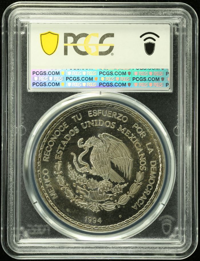 Medals & Tokens Mexican Federal Election Medal 1994 Mo PCGS MS65 0134832Medals & Tokens Mexican Federal Election Medal 1994 Mo PCGS MS65 0134832 - Image 2