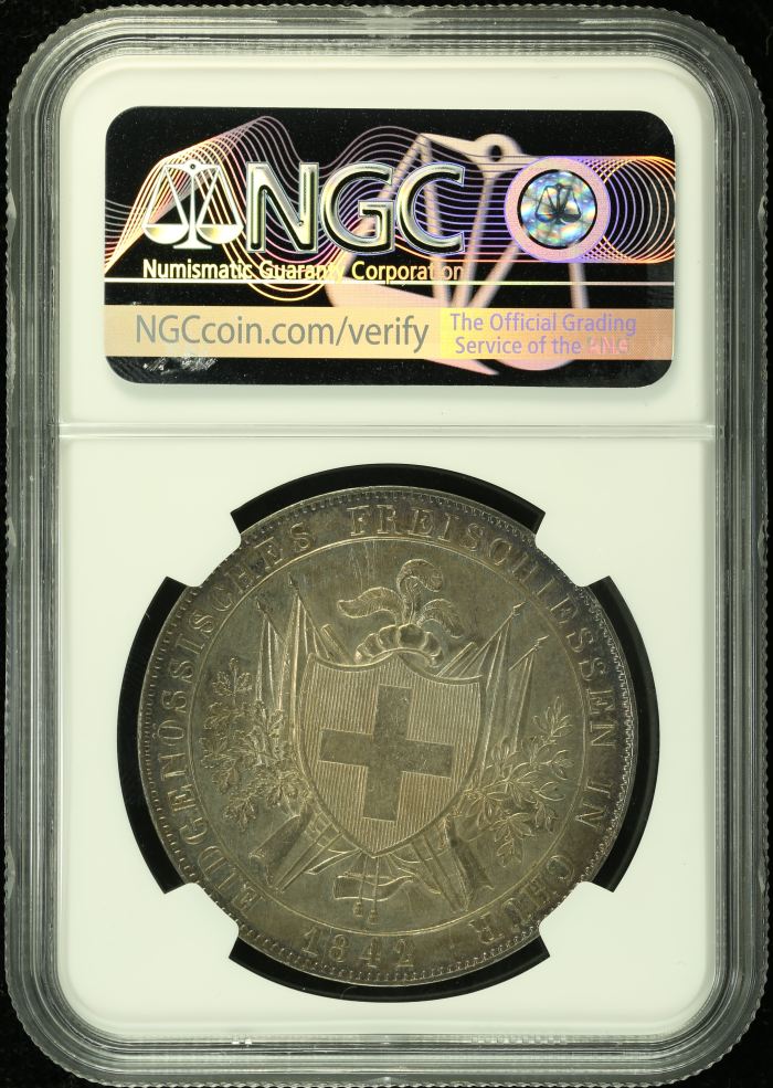 Switzerland 4 Franken 1842 Graubunden NGC MS62 0134981Switzerland 4 Franken 1842 Graubunden NGC MS62 0134981 - Image 2