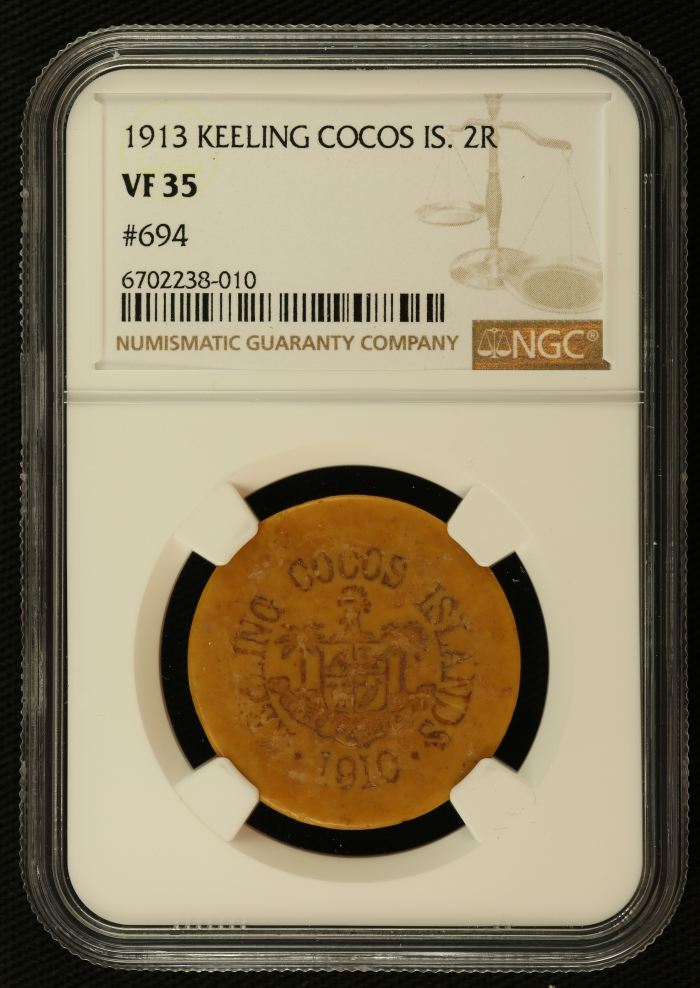 Other Keeling Cocos 2 Rupees 1913 NGC VF35 0134607Other Keeling Cocos 2 Rupees 1913 NGC VF35 0134607