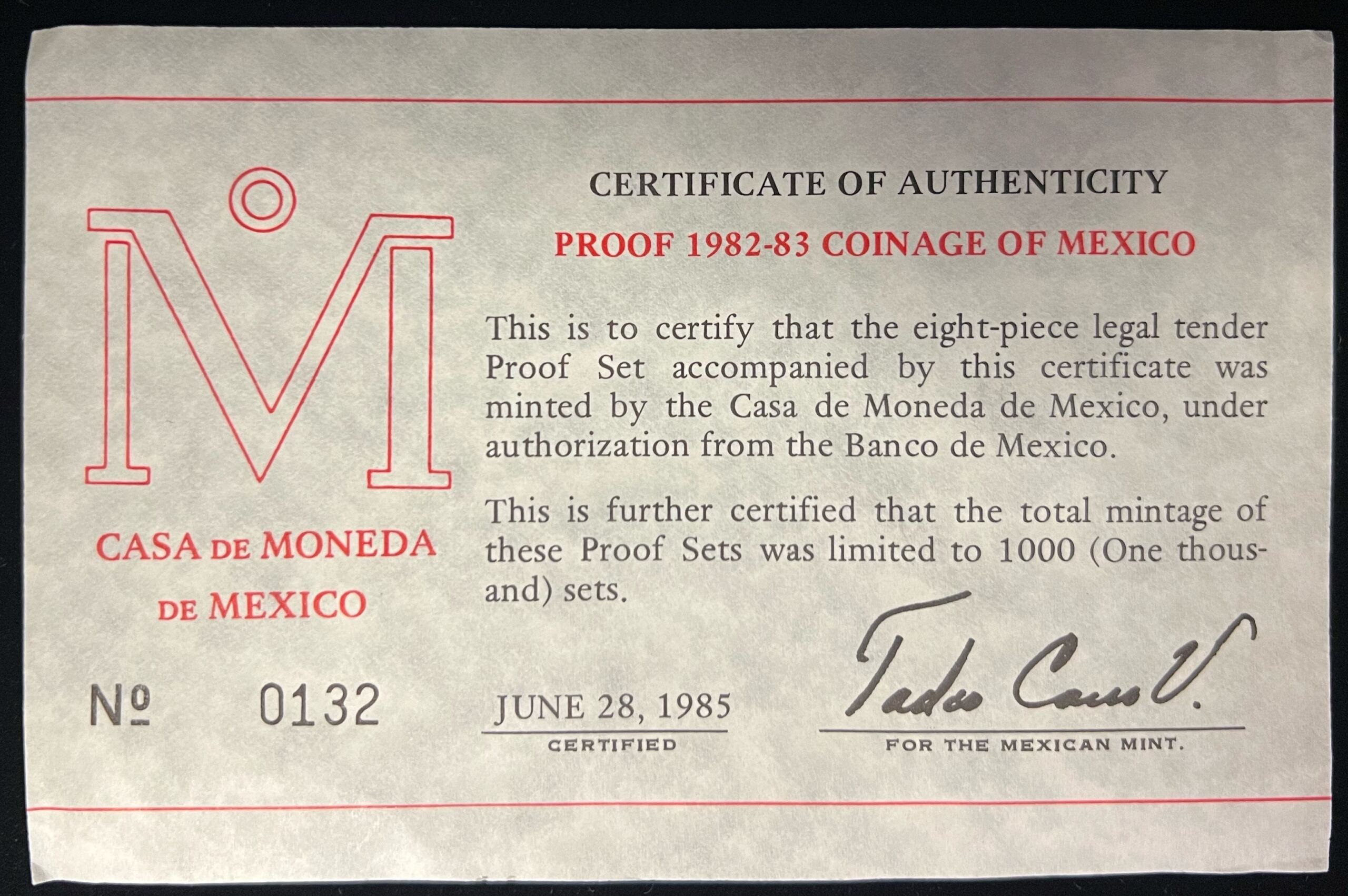 Mint & Proof Sets 8 Piece Proof Set 1982-83 Mo 0135005 | World