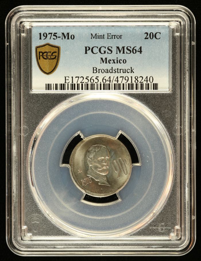 Mint Errors 20 Centavo 1975 Mo PCGS MS64 0135602Mint Errors 20 Centavo 1975 Mo PCGS MS64 0135602