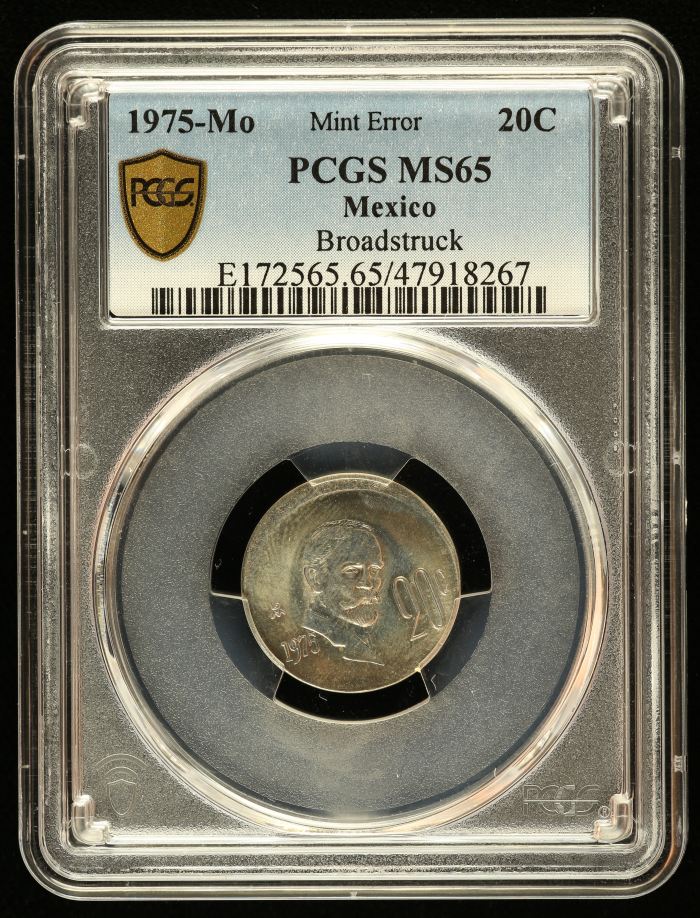 Mint Errors 20 Centavo 1975 Mo PCGS MS65 0135606