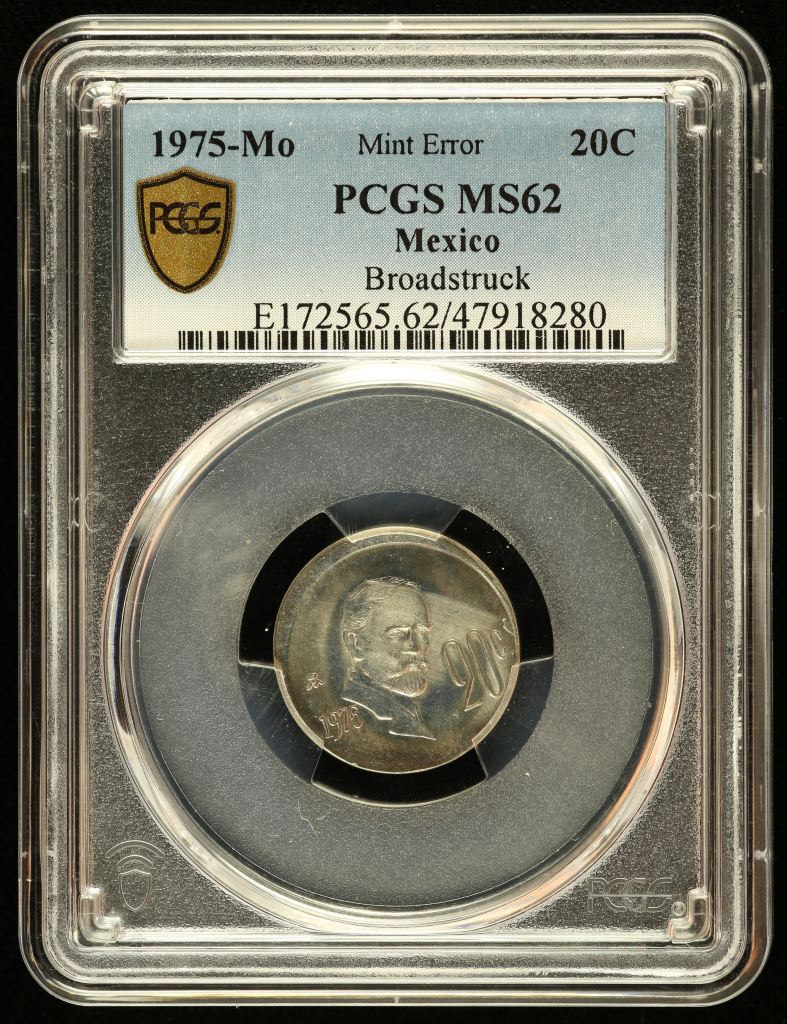 Mint Errors 20 Centavo 1975 Mo PCGS MS62 0135648