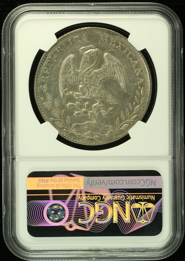 Zacatecas 8 Reales 1894 Zs FZ NGC AU58 0135403Zacatecas 8 Reales 1894 Zs FZ NGC AU58 0135403 - Image 2
