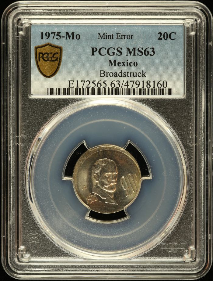Mint Errors 20 Centavo 1975 Mo PCGS MS63 0135586Mint Errors 20 Centavo 1975 Mo PCGS MS63 0135586