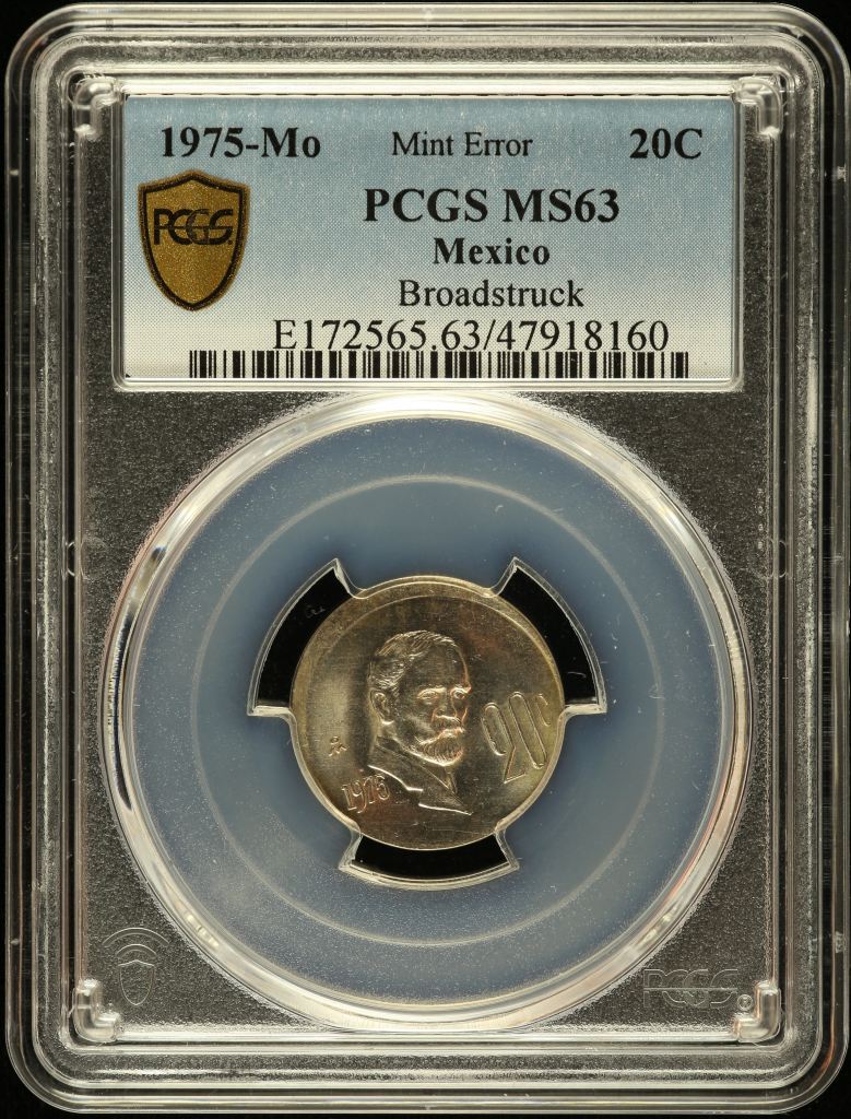 Mint Errors 20 Centavo 1975 Mo PCGS MS63 0135586