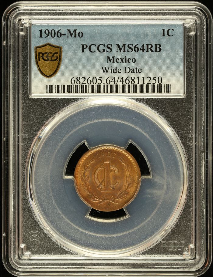 Modern Silver & Minors Centavo 1906 Mo PCGS MS64RB 0135263Modern Silver & Minors Centavo 1906 Mo PCGS MS64RB 0135263
