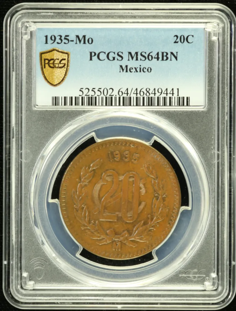 Modern Silver & Minors 20 Centavo 1935 Mo PCGS MS64BN 0135441