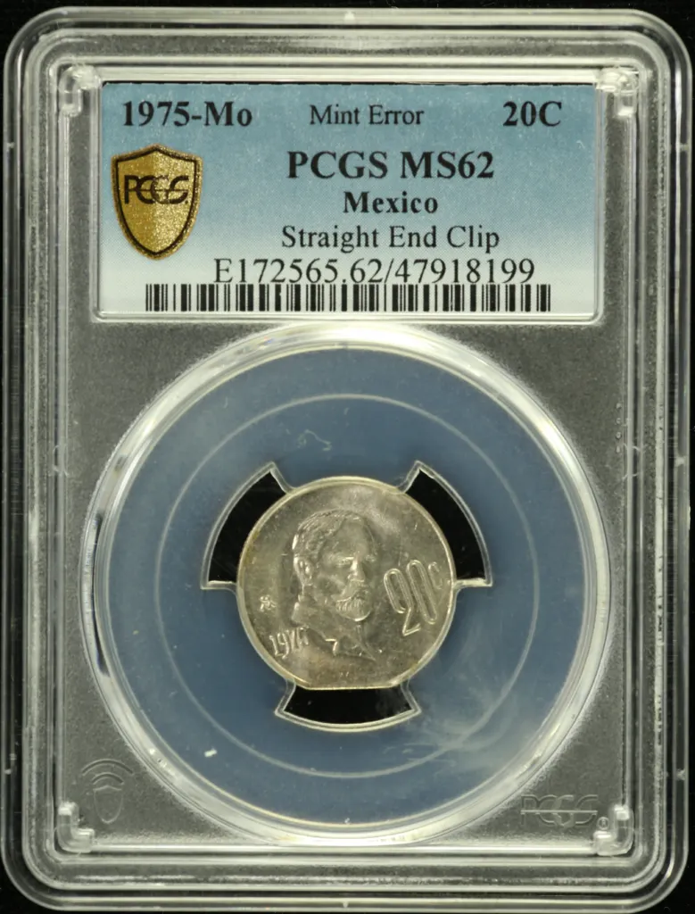 Mint Errors 20 Centavo 1975 Mo PCGS MS62 0135532