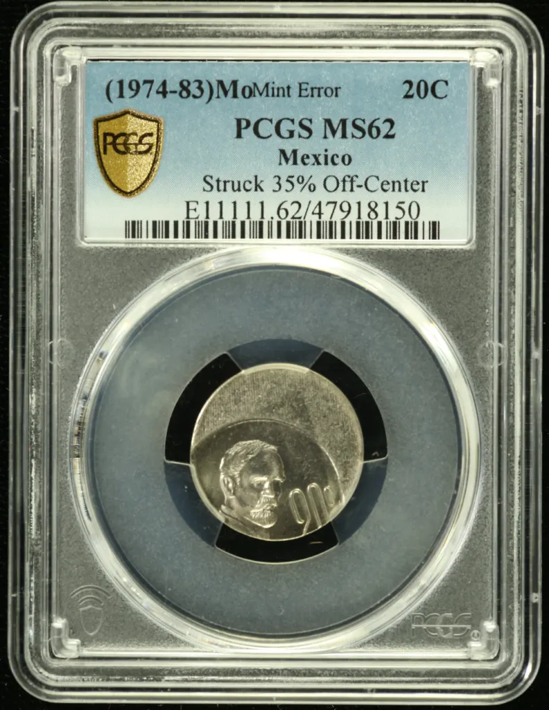 Mint Errors 20 Centavo (1974-83) Mo PCGS MS62 0135546