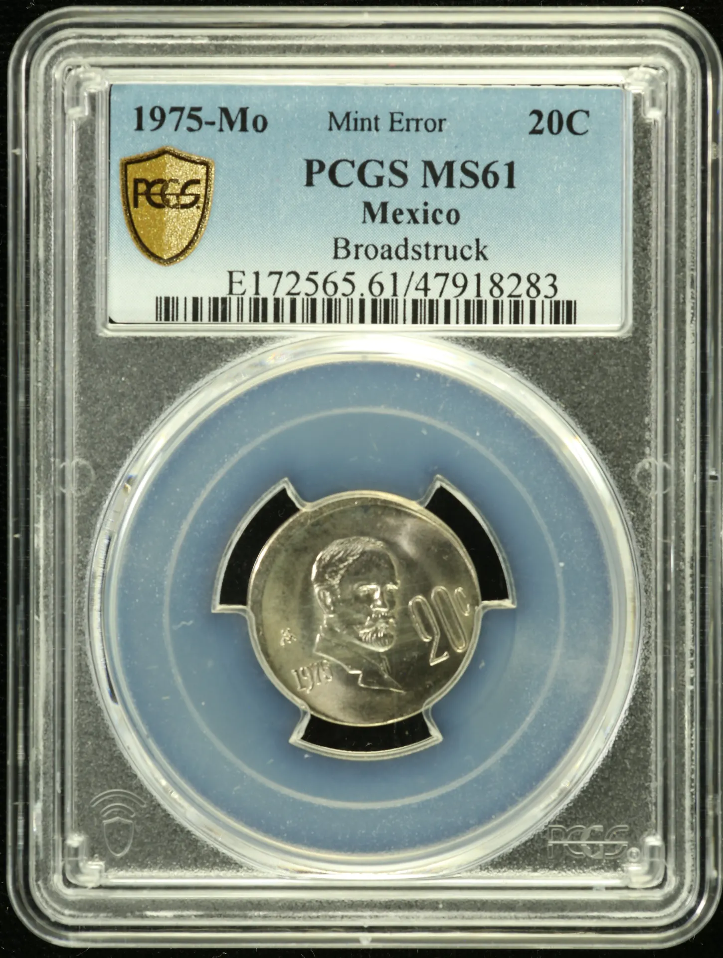 Mexican Coins Mint Errors Mint Errors 20 Centavo 1975 Mo PCGS MS61 0135564 Mint Errors 20 Centavo 1975 Mo PCGS MS61 0135564Mint Errors 20 Centavo 1975 Mo PCGS MS61 0135564