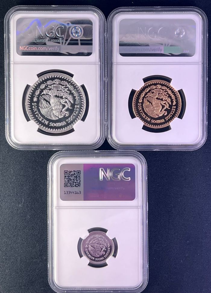 Mint & Proof Sets 3 Piece Rainbow Set Gold-Silver-Platinum 1989 Mo NGC KM-PS12 0136099Mint & Proof Sets 3 Piece Rainbow Set Gold-Silver-Platinum 1989 Mo NGC KM-PS12 0136099 - Image 2