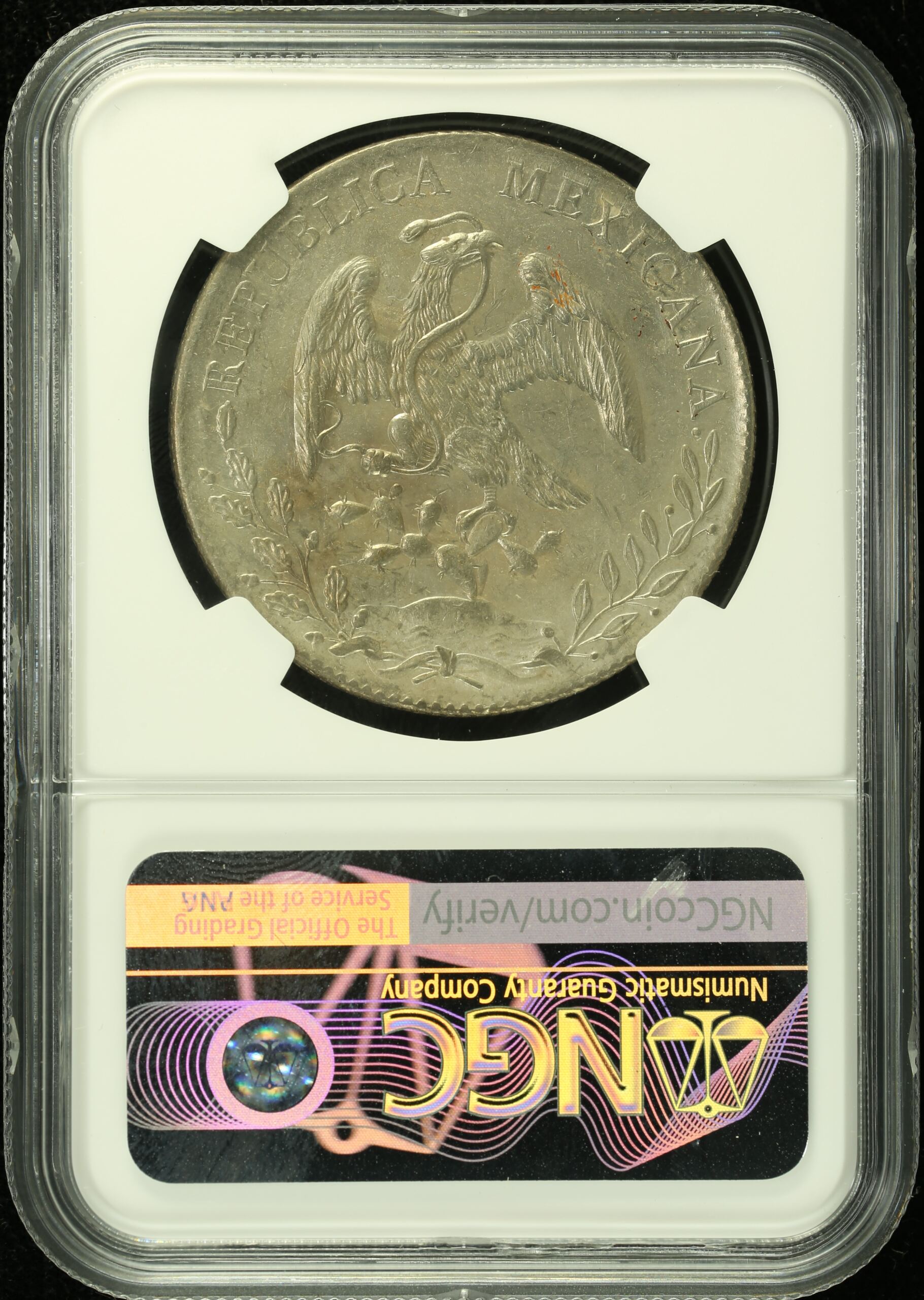 Culiacan Mexican Coins Republic 8 Reales Culiacan 8 Reales 1893 Cn AM NGC AU58 0135695 Culiacan 8 Reales 1893 Cn AM NGC AU58 0135695Culiacan 8 Reales 1893 Cn AM NGC AU58 0135695 - Image 2