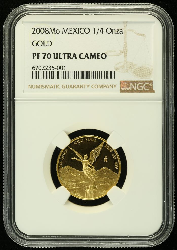 Modern Gold 1/4 Onza 2008 Mo NGC PF70 Ultra Cameo 0136377Modern Gold 1/4 Onza 2008 Mo NGC PF70 Ultra Cameo 0136377