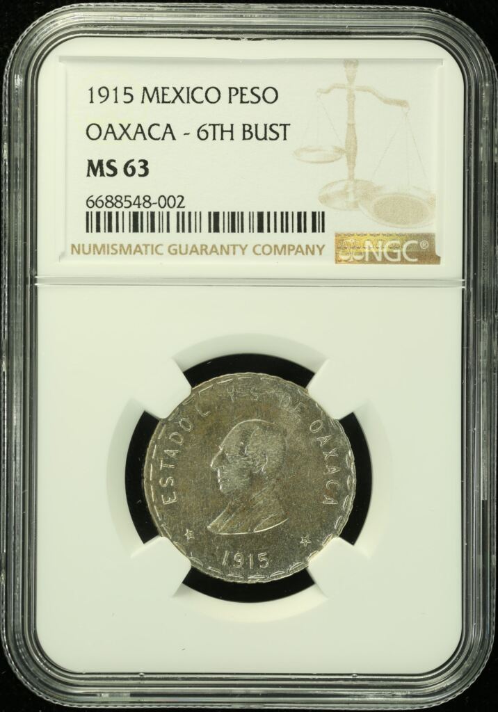 Oaxaca Peso 1915 Oaxaca NGC MS63 0136248