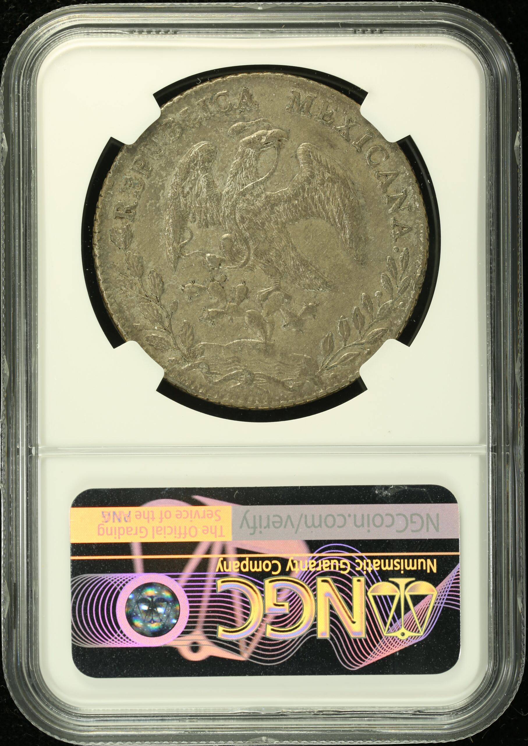 Mexican Coins Mexico City Republic 8 Reales Mexico City 8 Reales 1885 Mo MH NGC AU55 0135770 Mexico City 8 Reales 1885 Mo MH NGC AU55 0135770Mexico City 8 Reales 1885 Mo MH NGC AU55 0135770 - Image 2