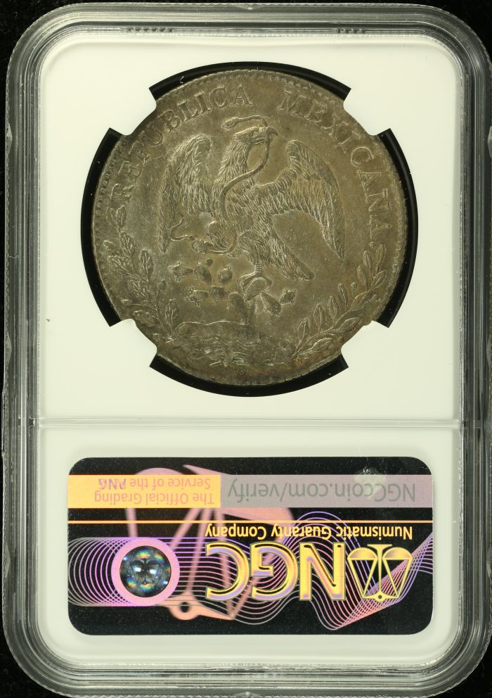 Zacatecas 8 Reales 1897 Zs FZ NGC AU58 0135774Zacatecas 8 Reales 1897 Zs FZ NGC AU58 0135774 - Image 2