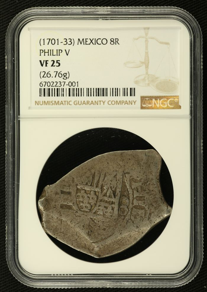 Colonial Silver & Minors 8 Reales (1701-33) NGC VF25 0136342Colonial Silver & Minors 8 Reales (1701-33) NGC VF25 0136342