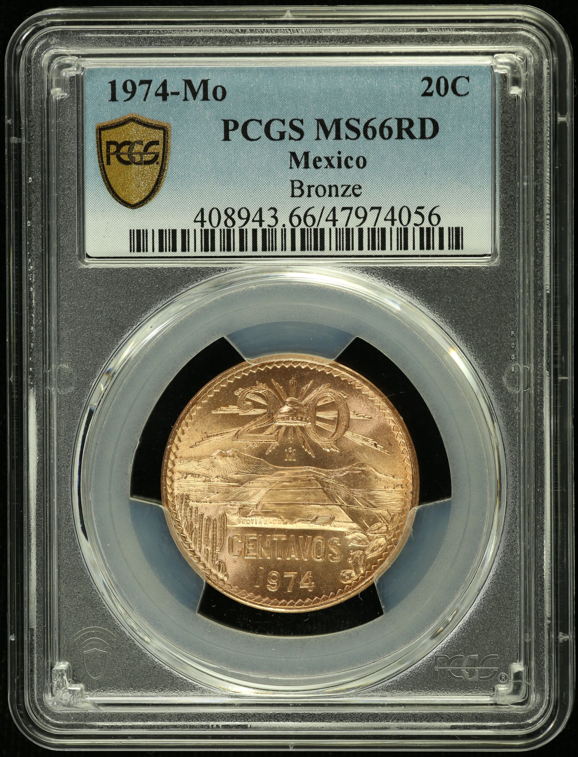 Modern Silver & Minors 20 Centavo 1974 Mo PCGS MS66RD 0136627