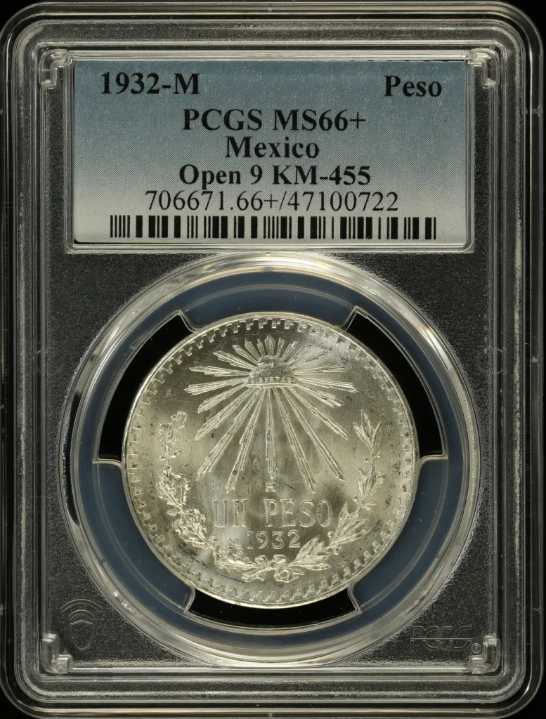 Modern Silver & Minors Peso 1932 M KM-455 PCGS MS66+ 0136814