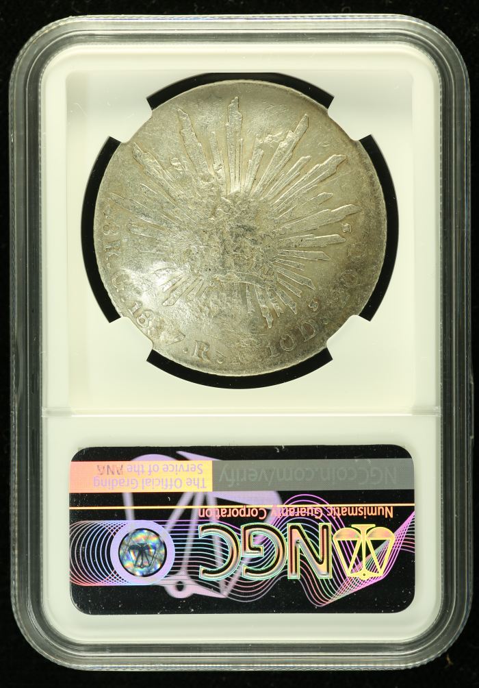 Chopmarked 8 Reales 1887 Go RR NGC CHOPMARKED 0136523Chopmarked 8 Reales 1887 Go RR NGC CHOPMARKED 0136523 - Image 2