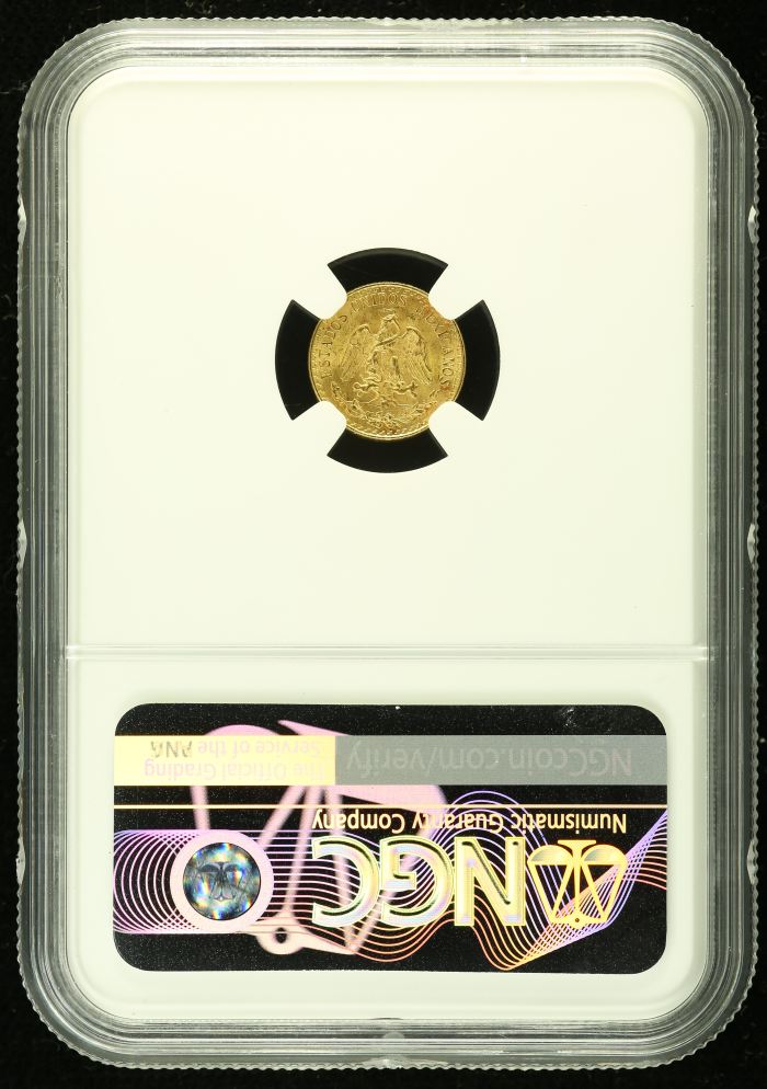Modern Gold 2 Pesos 1947 Mo NGC MS63 0136480Modern Gold 2 Pesos 1947 Mo NGC MS63 0136480 - Image 2